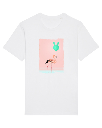Flamingo Roz și Balonul Cactus  White