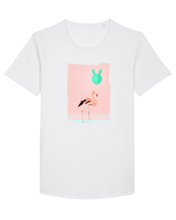 Flamingo Roz și Balonul Cactus  White