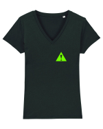 DANGER Tricou mânecă scurtă guler V Damă Evoker
