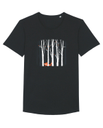 Vulpea Prin Pădurea de Mesteacăn Tricou mânecă scurtă guler larg Bărbat Skater