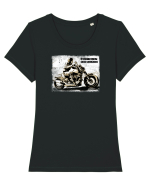 cu motoru Tricou mânecă scurtă guler larg fitted Damă Expresser