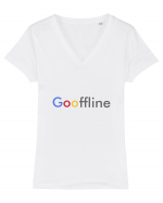 Google este offline? Tricou mânecă scurtă guler V Damă Evoker