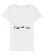 Google este offline? Tricou mânecă scurtă guler V Damă Evoker