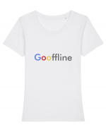 Google este offline? Tricou mânecă scurtă guler larg fitted Damă Expresser