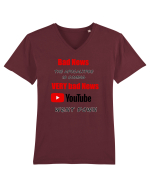 Youtube went down Tricou mânecă scurtă guler V Bărbat Presenter
