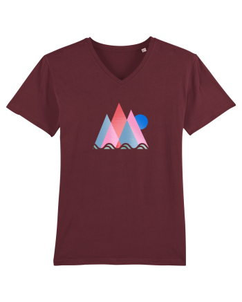 Munți Geometrie și Culori Burgundy