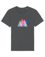 Munți Geometrie și Culori Tricou mânecă scurtă Unisex Rocker