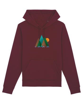Munți Geometrie și Culori Burgundy