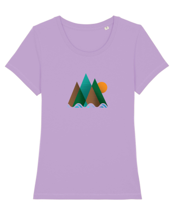 Munți Geometrie și Culori Lavender Dawn