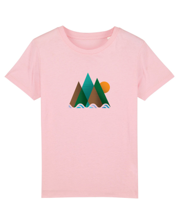 Munți Geometrie și Culori Cotton Pink