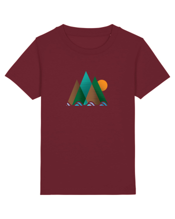 Munți Geometrie și Culori Burgundy