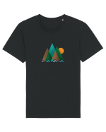 Munți Geometrie și Culori Tricou mânecă scurtă Unisex Rocker