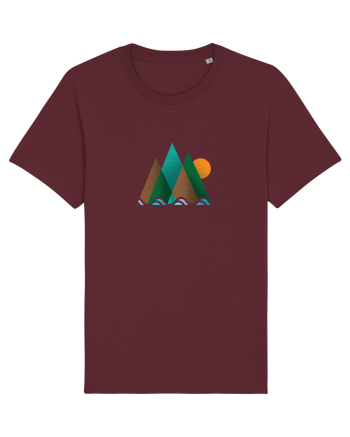 Munți Geometrie și Culori Burgundy