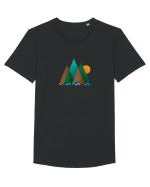 Munți Geometrie și Culori Tricou mânecă scurtă guler larg Bărbat Skater
