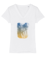 Look down Tricou mânecă scurtă guler V Damă Evoker