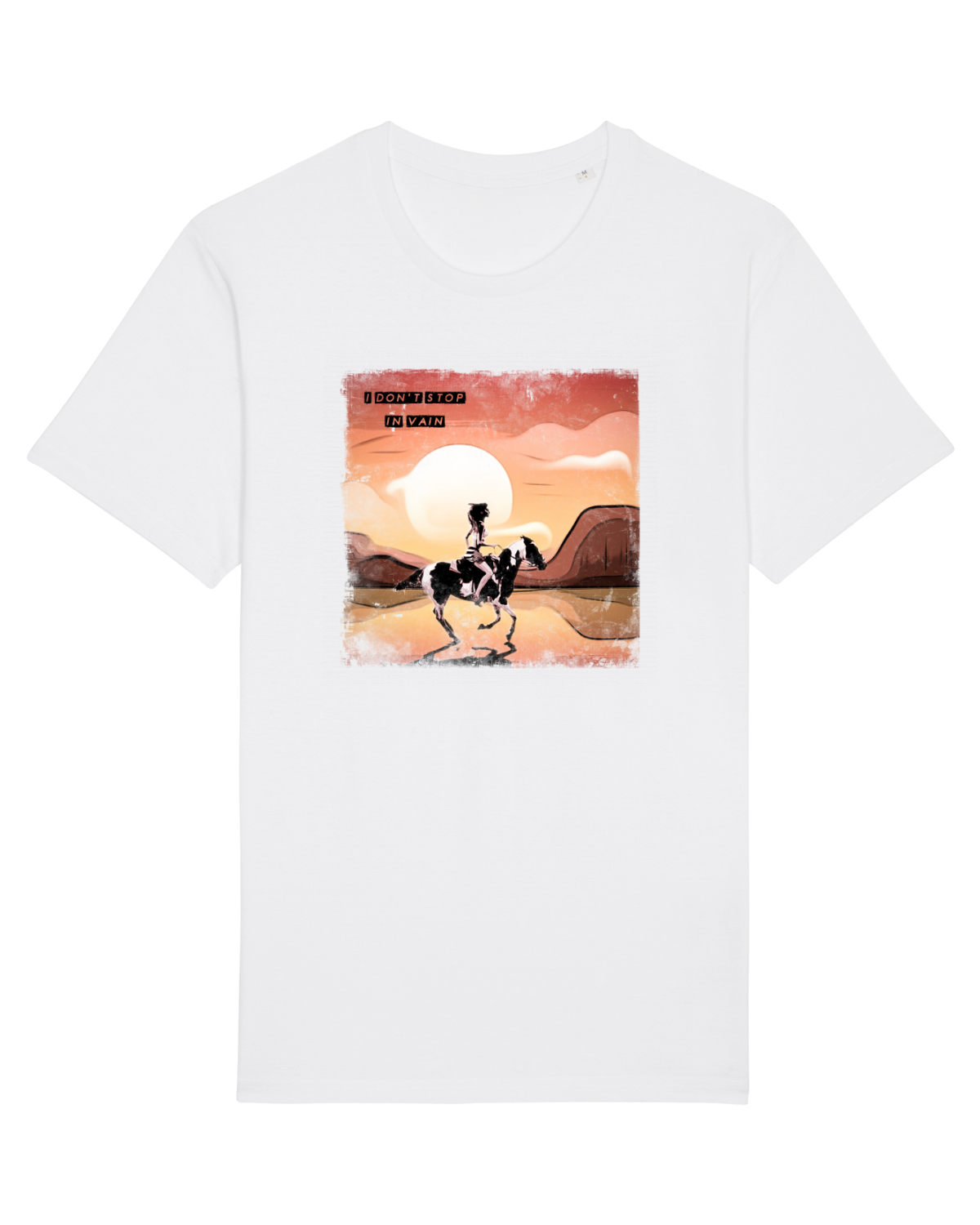 Tricou mânecă scurtă Unisex Rocker White