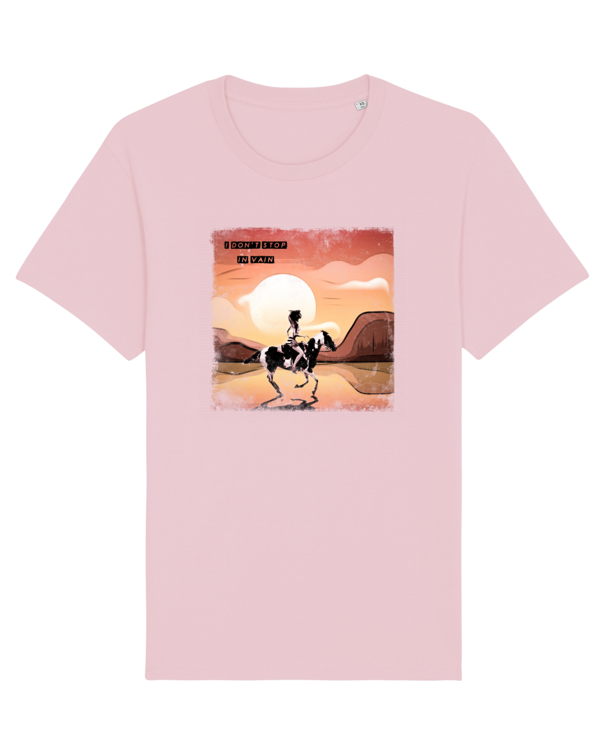 Tricou mânecă scurtă Unisex Rocker Cotton Pink