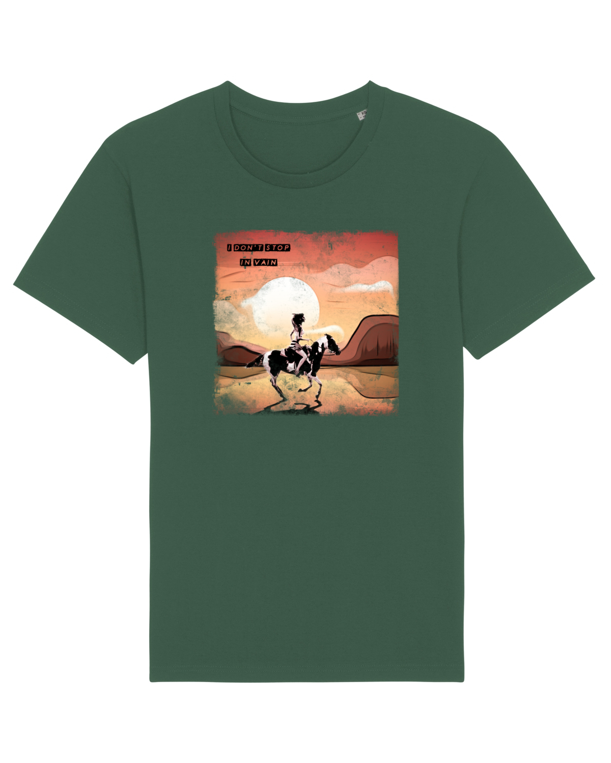 Tricou mânecă scurtă Unisex Rocker Bottle Green