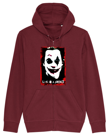 life is a joker Burgundy
