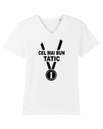 Cel mai bun tatic Tricou mânecă scurtă guler V Bărbat Presenter