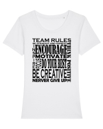 Team Rules Tricou mânecă scurtă guler larg fitted Damă Expresser