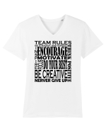 Team Rules Tricou mânecă scurtă guler V Bărbat Presenter