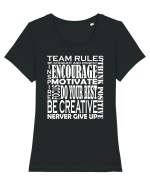 Team Rules Tricou mânecă scurtă guler larg fitted Damă Expresser