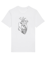 Îmbrățișați în inimă Tricou mânecă scurtă Unisex Rocker