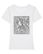 De colorat Tricou mânecă scurtă guler larg fitted Damă Expresser