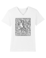 De colorat Tricou mânecă scurtă guler V Bărbat Presenter