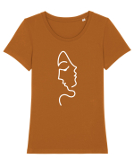 Același chip Tricou mânecă scurtă guler larg fitted Damă Expresser