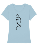 Același chip Tricou mânecă scurtă guler larg fitted Damă Expresser