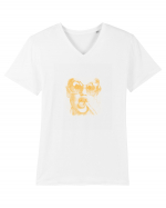 Sassy glasses Tricou mânecă scurtă guler V Bărbat Presenter