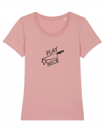 Play nice Tricou mânecă scurtă guler larg fitted Damă Expresser