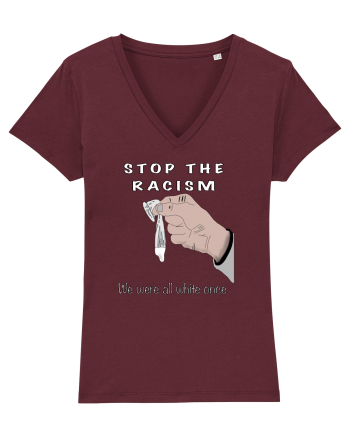 Stop the racism Burgundy