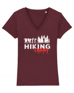 Hiking Champ Zombie Apocalipse Tricou mânecă scurtă guler V Damă Evoker