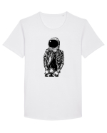 Stay Safe Astronaut Urban Biker Wear Tricou mânecă scurtă guler larg Bărbat Skater