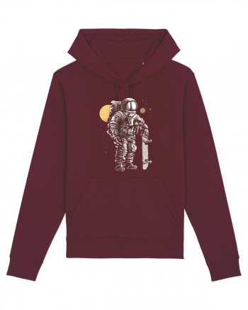 Astronaut Skater Retro Wood Style Burgundy