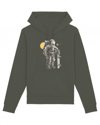 Astronaut Skater Retro Wood Style Khaki