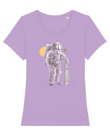 Astronaut Skater Retro Wood Style Lavender Dawn