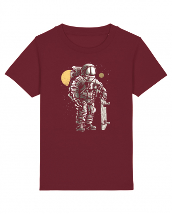 Astronaut Skater Retro Wood Style Burgundy