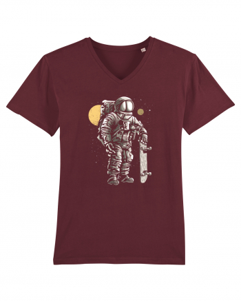 Astronaut Skater Retro Wood Style Burgundy