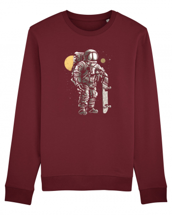 Astronaut Skater Retro Wood Style Burgundy