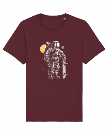 Astronaut Skater Retro Wood Style Burgundy