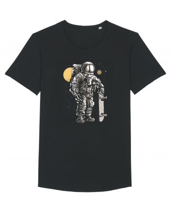 Astronaut Skater Retro Wood Style Black