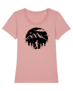 Singur pe Cărări de Munte Tricou mânecă scurtă guler larg fitted Damă Expresser