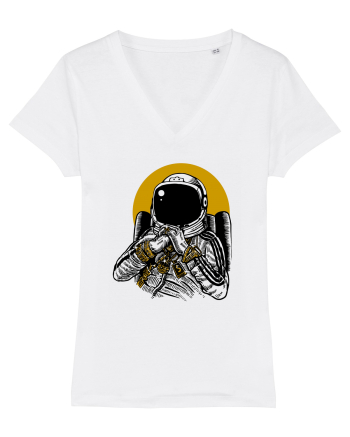 Golden DJ Astronaut White