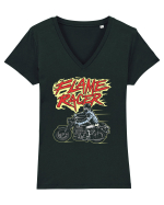 Flame Racer Tricou mânecă scurtă guler V Damă Evoker