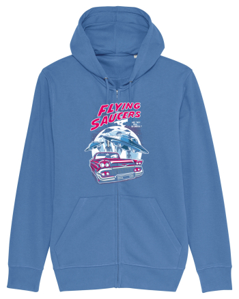 Flying Saucers Vintage Car Bright Blue