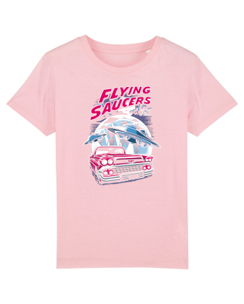 Flying Saucers Vintage Car Cotton Pink